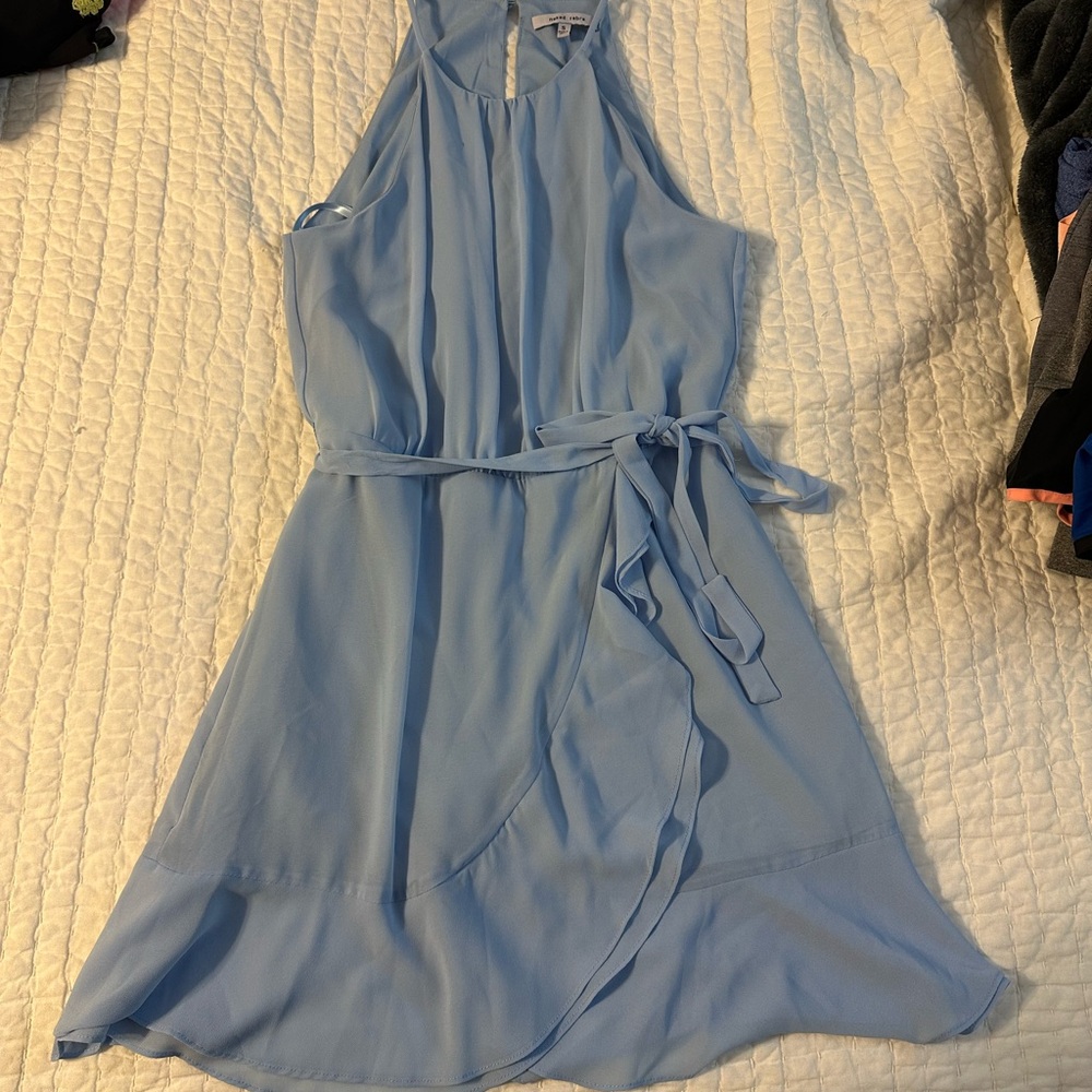 Elegant Blue Sleeveless Dress